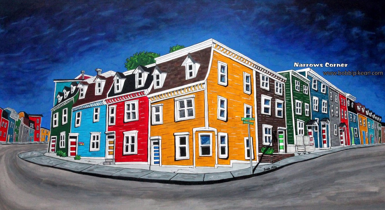 image: view of downtown st. john's historic jellybean row
