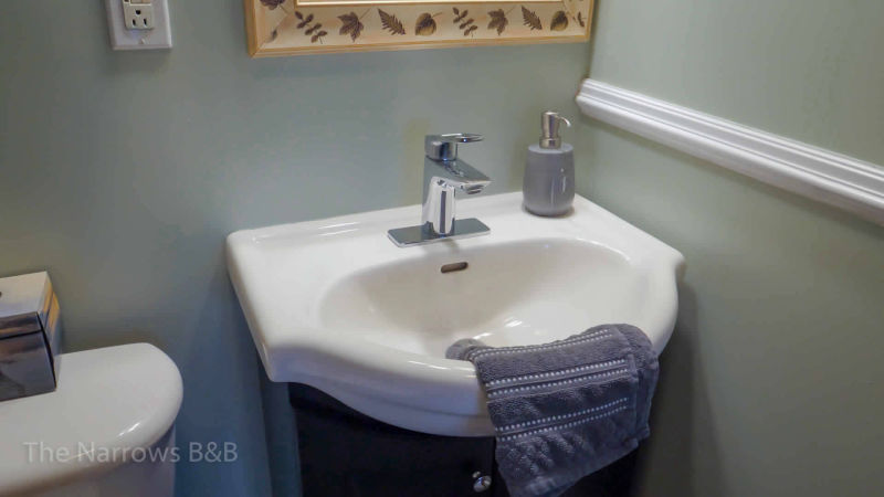image: interior bathroom sink with towel